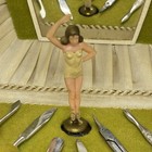 Vintage Reuge W  Label 1940-50s Musical Vanity Box W  Ballerina Plays Limelight