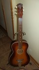 Nice 1 Owner Harmony Silvertone H605 Parlor Guitar W western Case