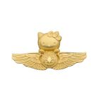 Eva Air Wings Gold Kitty Badge Pin Flight Attendants Pilot Insignia Flying Medal