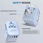 Epicka Universal Travel Adapter International Power Plug Adapter With 3 Usb-
