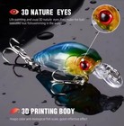 8pcs Small Minnow Crankbaits Fishing Lures W rattles Hard Bait Treble Hooks Usa