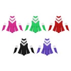 Kids Girls Sequins Pleated Dance Dress Bodysuit Dancewear Leotard Outfit Costume
