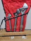 New Proto J795a 3-piece Satin Finish Extra-wide Jaw Adjustable Wrench Set