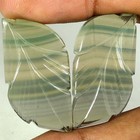61 55cts 100  Natural Carved Fluorite Pair Fancy Cab Rare Gemstones 17x 36x 05mm