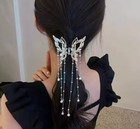 Shark Crab Hair Claw Clip Women Butterfly Pearl Tasse -l Hairpin Korean Style