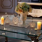 Kolnlala Elegant Decorative Trays Crystal Fruit 4-piece Set Crystal Tea Light