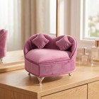 Miniature Furniture Jewelry Box Upholstered Velvet Jewelry Box Cushioned