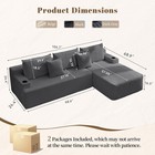 Convertible Sofa Bed  boneless Couch Corduroy Futon Sleeper Couch With 5 Pillows