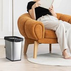 8 L   2 Gallon Slim Stainless Steel Trash Can 7 Inch Wide Small Rectangular Bin