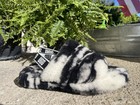 Ugg Fluff Yeah Slide Slippers Sandals Womens Size 6 Marble Fuzzy Euc