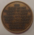 Praying Hands One Day At A Time Medallion Coin Aa Na Chip Bronze Serenity Prayer