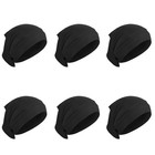 6 Pack Dreadlock Caps For Men Soft Spandex Black 1 Count  pack Of 6  