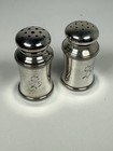 Vintage Mini Sterling Silver Salt   Pepper Shakers Monogram    s   