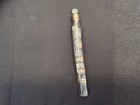 Antique Lay Down Gold Gilt Glass Scent  tear Catcher  Lachrymatory Scent Bottle