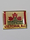 Victoria Bc Canada Travel Souvenir Pin British Columbia Parliament Maple Leaf