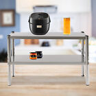 Stainless Steel Work Table Food Prep Shelf Station Commercial Kitchen Restaurant