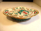 Antique Chinese Porcelain Famille Rose Qing Dynasty Lozenge Dish Bowl