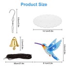 Diy Diamond Art Hummingbird Wind Chime Kit Garden Hanging Decor Craft Women Gift
