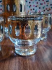 Vintage Mcm Culver Pisa 7 Piece 22k Gold Cocktail Glasses   Pitcher Set   Swizzl
