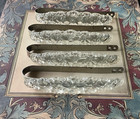 Antique Vintage Lot Of 4 Drapery Curtain Tie Back Holder Set W 5 Glass  Flowers