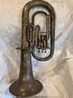 Antique C g  Conn Upright Brass Horn Silver Plate Engraved Usa Serial   192253