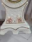 Vintage Beautiful Floral Porcelain Mantle Shelf Clock Quartz Made In China Works