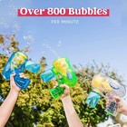 3 Bubble Guns Automatic Bubble Maker With 3 Bubble Solutions For Kids Toys