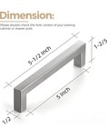 30 Pack 5 Inch Brushed Nickel Cabinet Pulls Square Drawer Handles Silver Kitc   