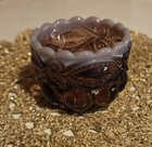 Vintage Mosser  Plum Opalescent Glass  1 75   Open Winker Salt Cellar