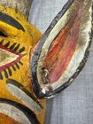 Vintage Guatemalan Carved Wood Diablo Devil Mask Horns Mexican Folk Art Dance 9 