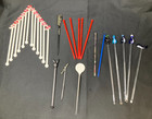 Vintage Swizzle Sticks Cocktail Drink Stir Sticks Lot Of 28 Plastic   Glass