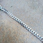 Solid 999 Fine Silver Cuban Link Chain 77g 20  8mm Miami Cuban Necklace Mens
