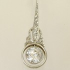 2 75ct Art Deco Style Lab Created Diamond Dangle 14k White Gold Finish Earrings