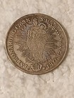1763 Hungary Queen S Maria Theresia Madonna child     Old Silver 1 Thaler Coin   