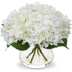 Artificial Silk Flowers W  Glass Vase Faux Arrangement Home Decor Office Wedding