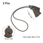 2pcs Tassel Curtain Tiebacks Curtain Holdbacks With Tassel Dark Gray