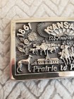 Vtg 1986 Sterling Silver Kansas 150th Anni Prairie Prosperity Cowboy Belt Buckle
