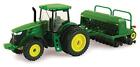 1 64 John Deere 7215r Tractor Toy W  1590 Grain Drill By Ertl - Tbe45433