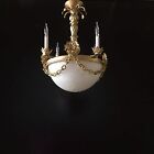 Dollhouse Miniature Handcrafted Brass Ceiling Lamp With Bowl 12v 1 12 Scale