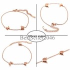 5pcs Women Girls Butterfly Stud Earrings Necklace Bracelet Ring Jewelry Set