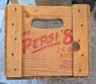 Vintage Pepsi Cola Wooden Crate 24 8 Oz Bottles Advertising Square Nails