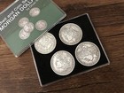 Blue Morgan Dollar Coin Set - 5 Coins   Head   Tail Shells For Magic Tricks   Il