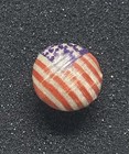         vintage Patriotic Fabric Covered Wooden Cufflink American Flag y172 