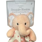 Modern Baby Pink Elephant Plush Security Blanket Lovey Teether Rattle Toy Nwt