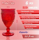 6 Pcs Christmas Wine Glasses christmas Glasses Drinkware christmas Red
