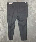 Michael Kors Mens Malone Classic Fit Plaid Stretch Suit Pants Gray Blue Passport