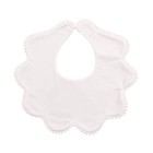 3 Pcs White Flower Baby Bibs Infant Burp Clothes For Baby Girls Saliva Towel    