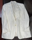 Brooks Brothers Made In Usa 100  Linen 3 2 Roll Gatsby Blazer 43r Unworn Cream