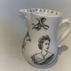 Vintage Queen Elizabeth Ii Coronation Pitcher Bone China Made In England 1953