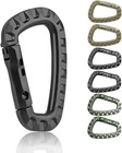 6pack Tactical Carabiner Keychain Clip Tac Link Plastic Climbing D-ring Large   